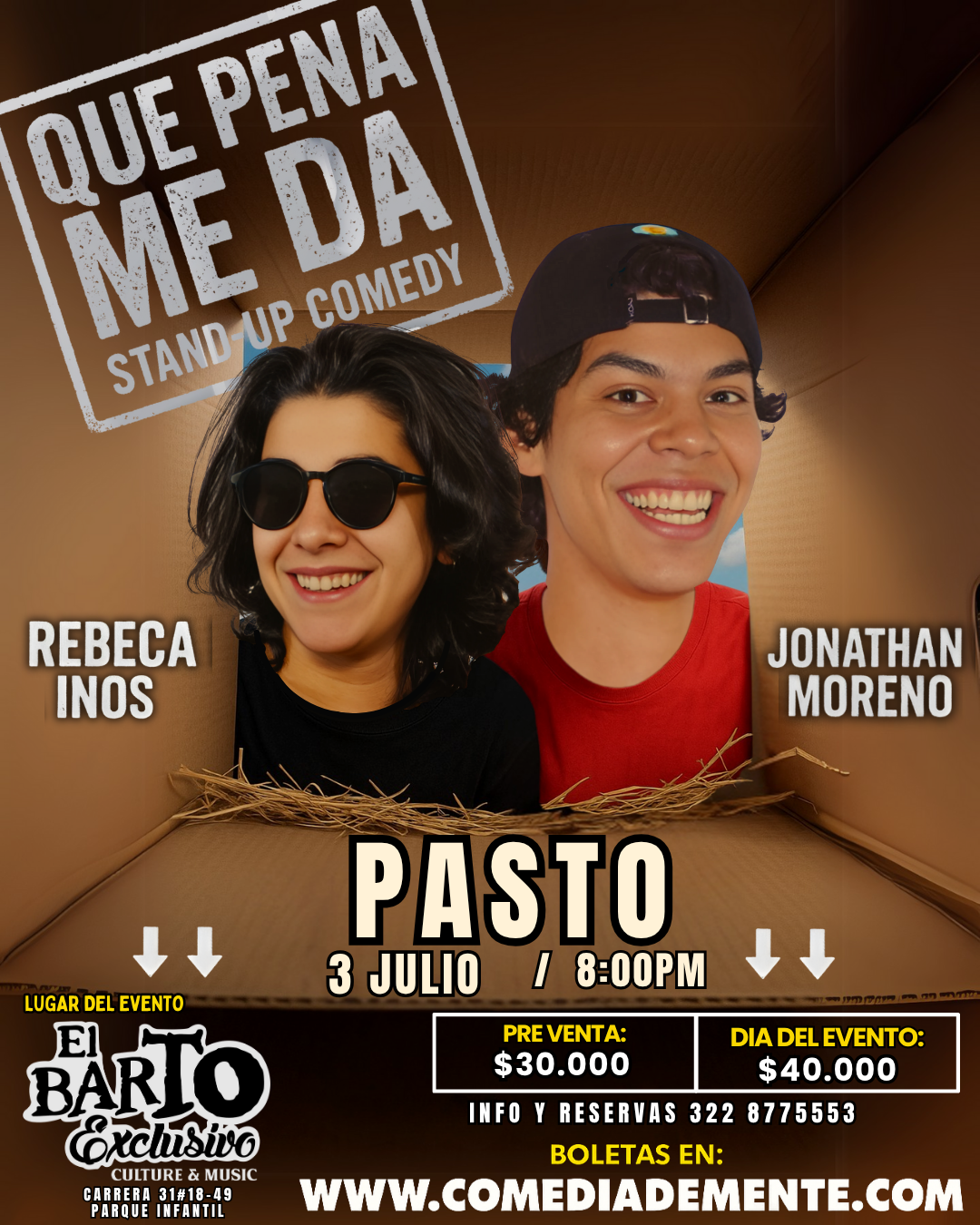 3 DE JULIO PASTO - REBECA Y JONATHAN