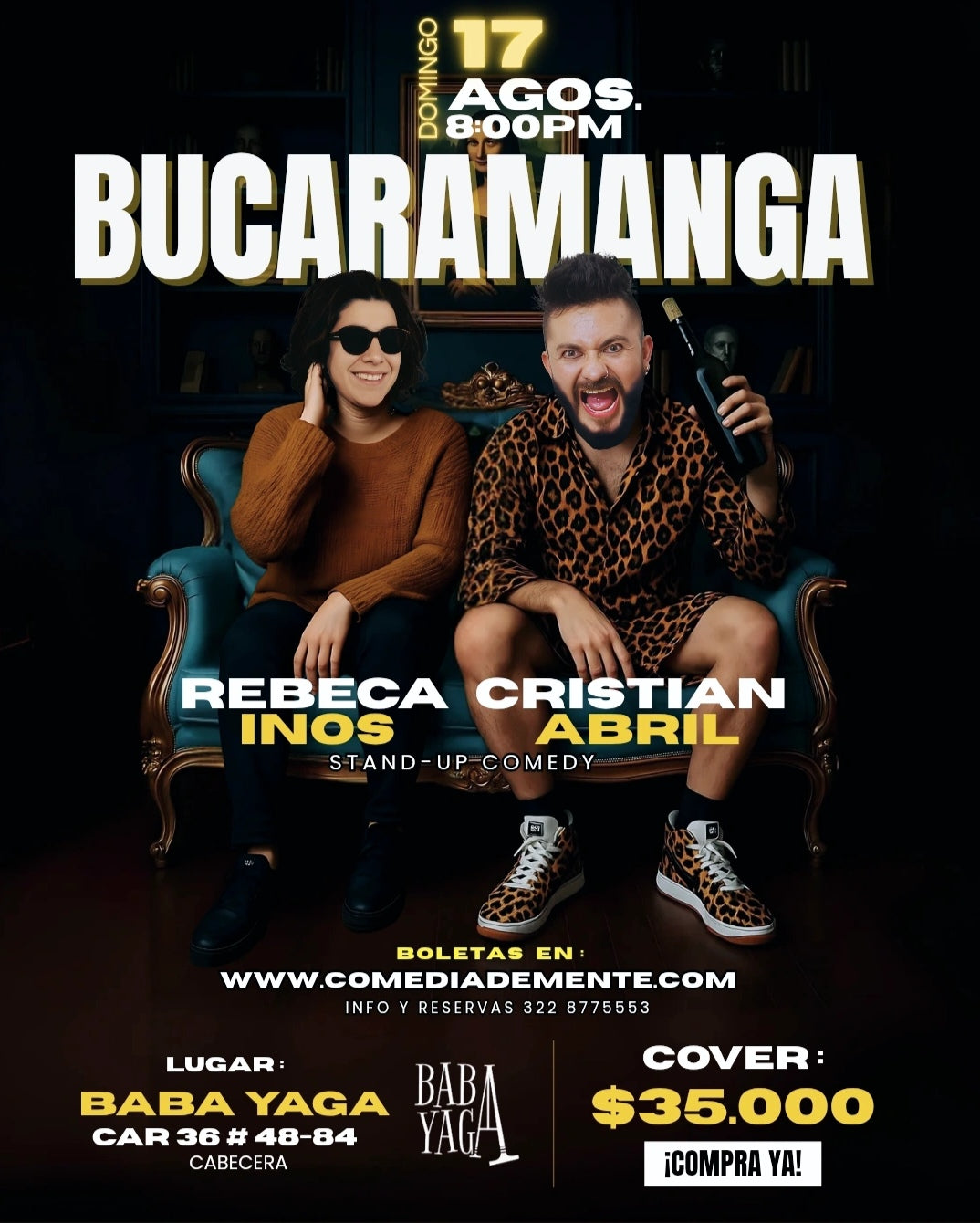 17 AGOSTO BUCARAMANGA REBECA INOS y CRISTIAN ABRIL